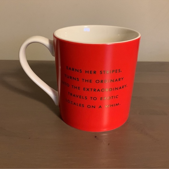 Kate Spade “Wild” Red and Black Ceramic Mug - Picture 3 of 7